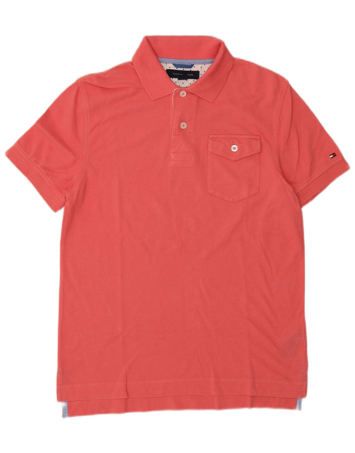 Tommy Hilfiger Mens Polo Shirt Small Red Cotton