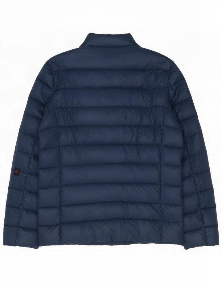 Trussardi Jeans Mens Padded Jacket IT 52 XL Blue Polyamide