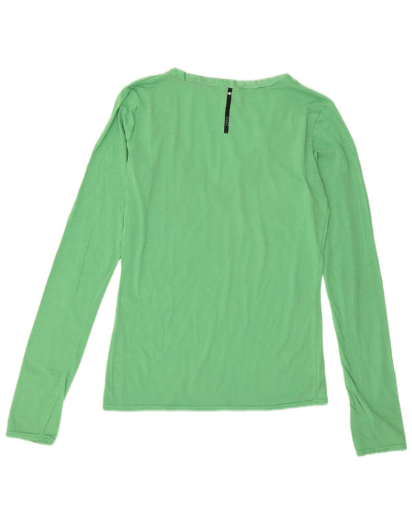 Diesel Womens Top Long Sleeve UK 12 Medium Green