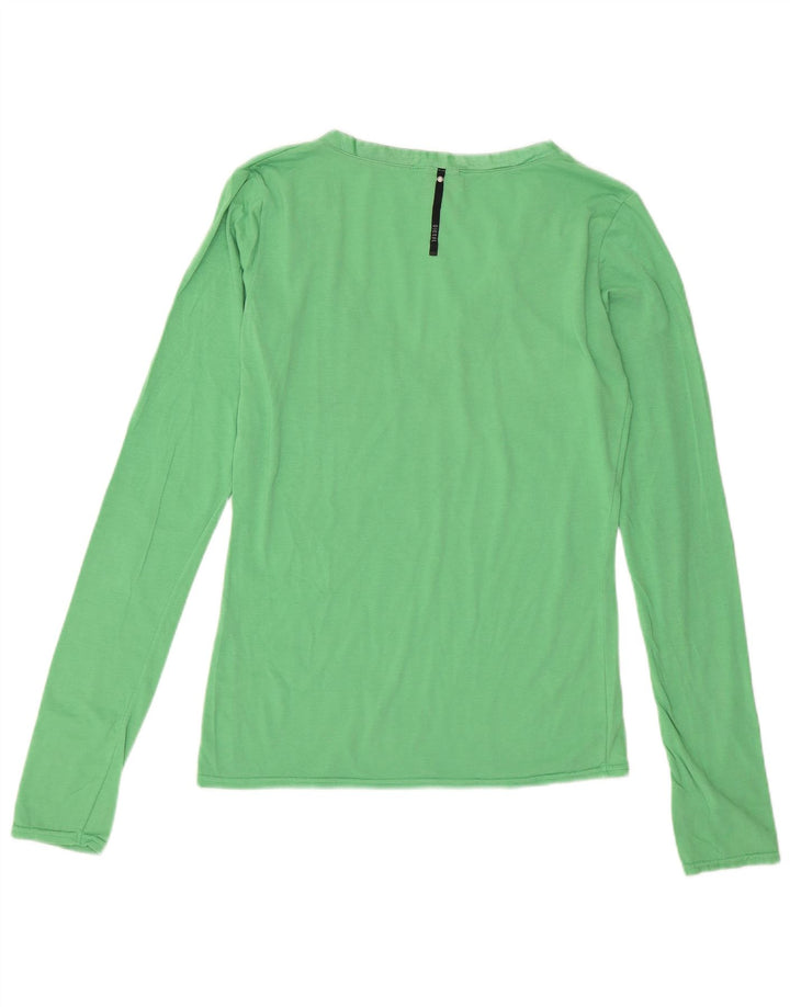 Diesel Womens Top Long Sleeve UK 12 Medium Green