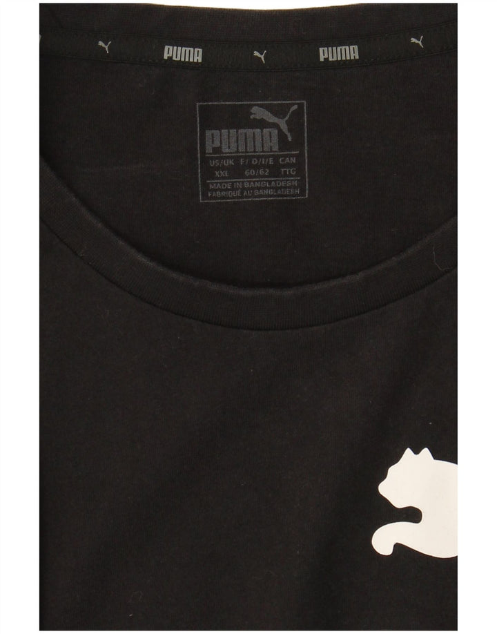 Puma Mens Graphic T-Shirt Top 2XL Black