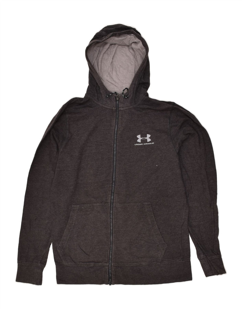 UNDER ARMOUR Mens Graphic Zip Hoodie Sweater Small Grey | Vintage Under Armour | Thrift | Second-Hand Under Armour | Used Clothing | Messina Hembry 