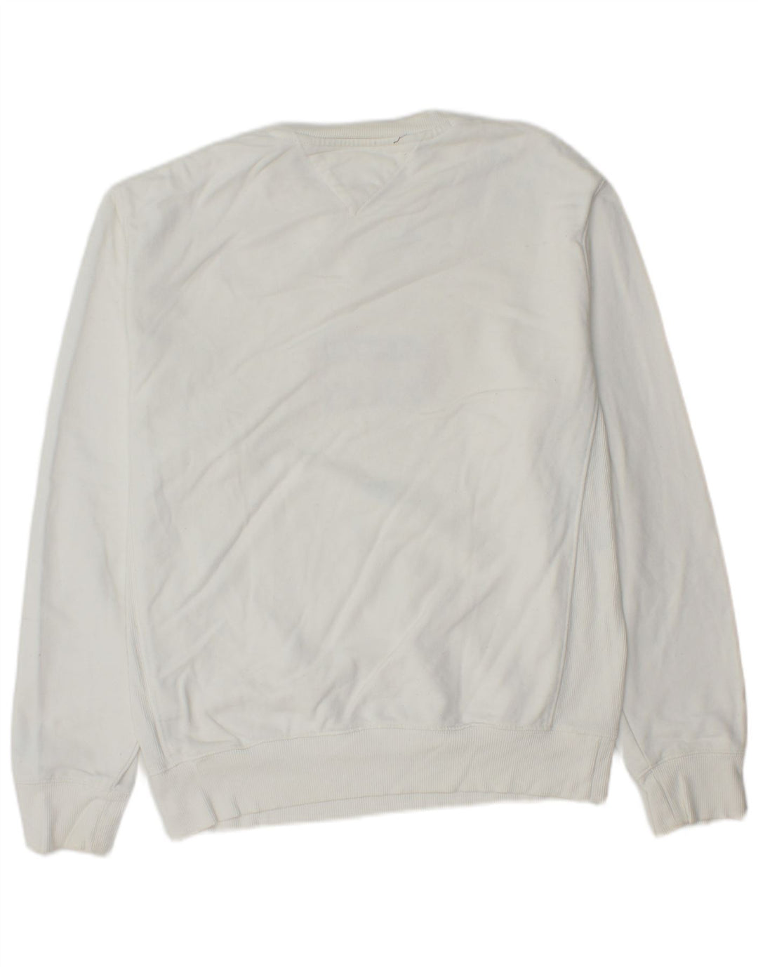 Tommy Hilfiger Mens Graphic Sweatshirt Jumper Small White Cotton