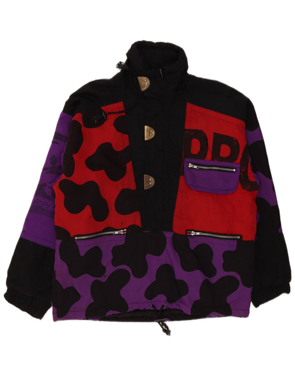 Vintage Mens Graphic Anorak Jacket UK 44 2XL Multicoloured Colourblock