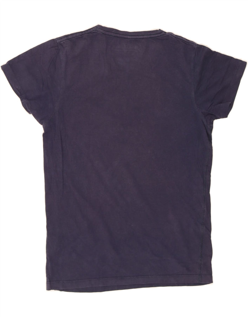 JACK & JONES Mens Graphic T-Shirt Top XS Navy Blue Cotton Vintage Jack & Jones and Second-Hand Jack & Jones from Messina Hembry 