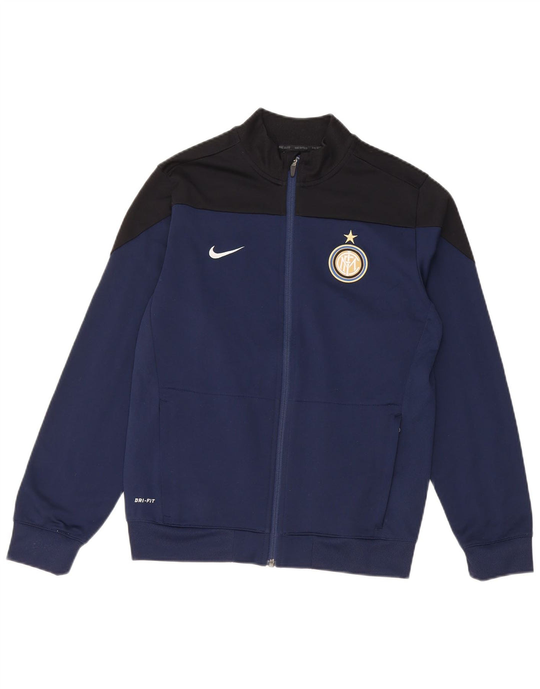 NIKE Boys Real Madrid Tracksuit Top Jacket 12-13 Years Large Navy Blue