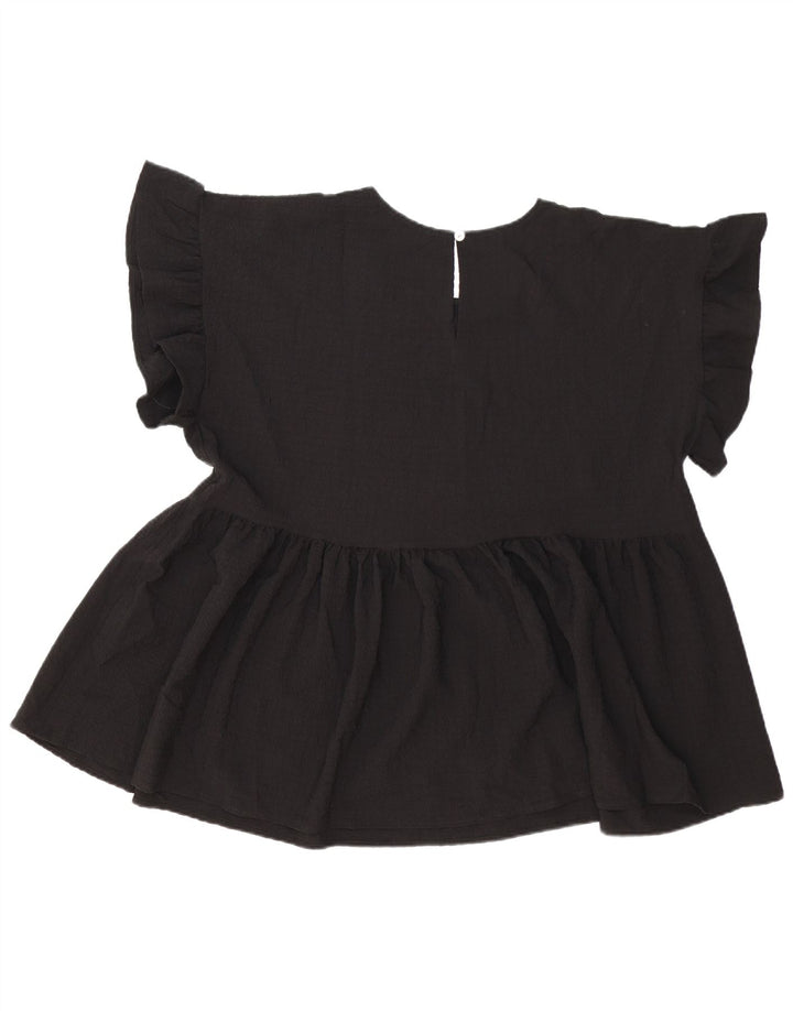 Marks & Spencer Womens Autograph Oversized Blouse Top UK 16 Large Black