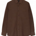 Massimo Dutti Mens Shirt Small Brown Cotton