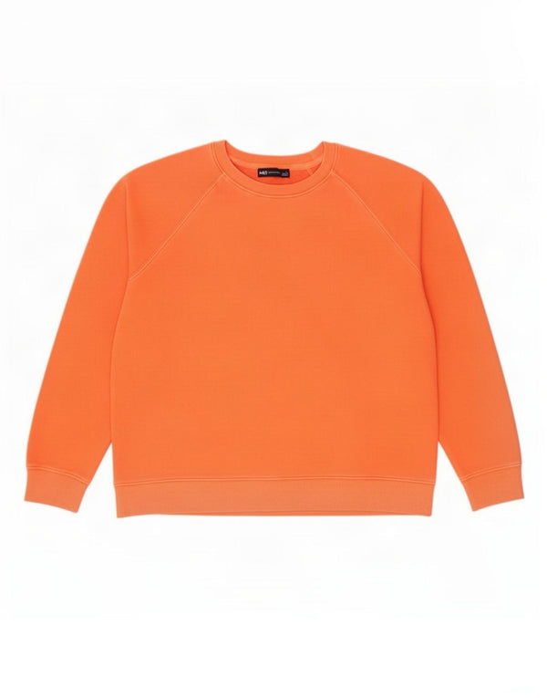 Marks & Spencer Mens Sweatshirt Jumper Large Orange Cotton