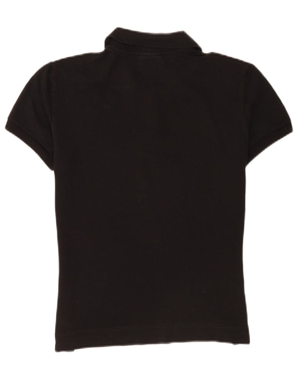 Lacoste Womens Polo Shirt Size 42 Large Black Cotton Sports
