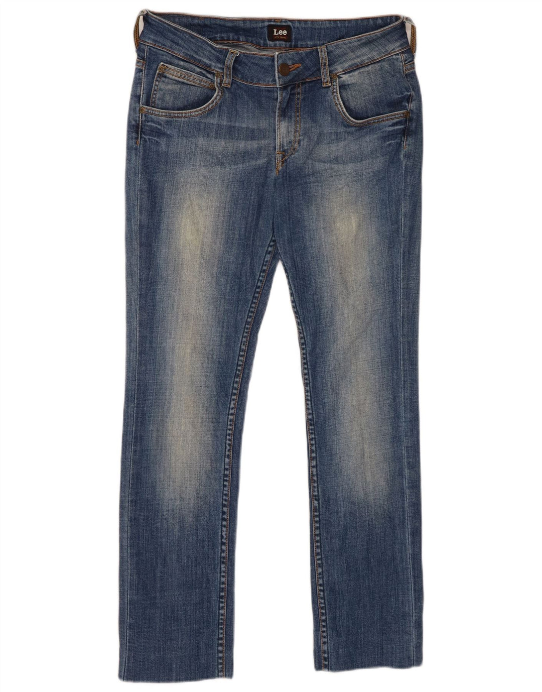 Lee Womens Amy Straight Jeans W30 L29 Blue Cotton