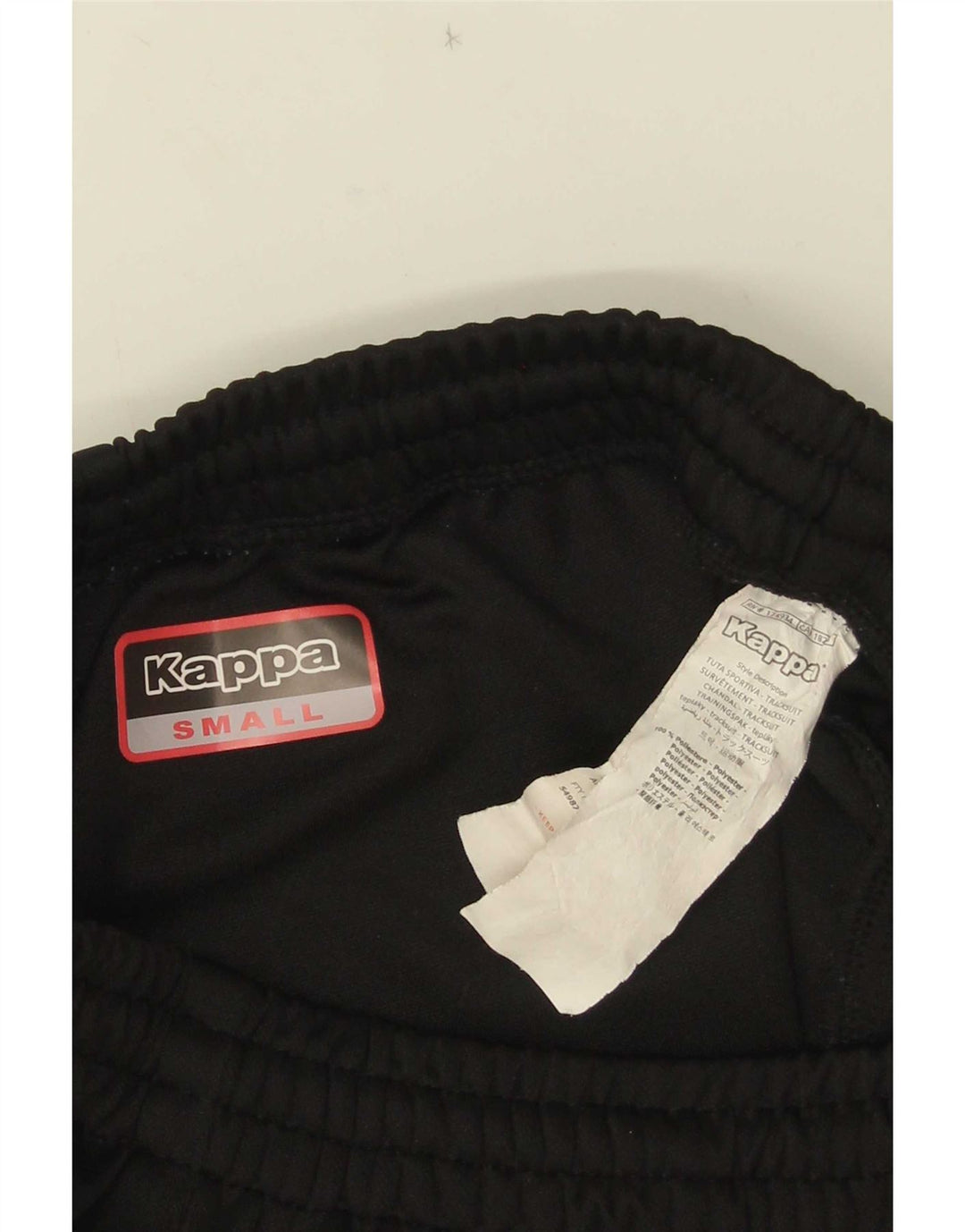 Kappa Mens Graphic Tracksuit Trousers Small  Black Polyester