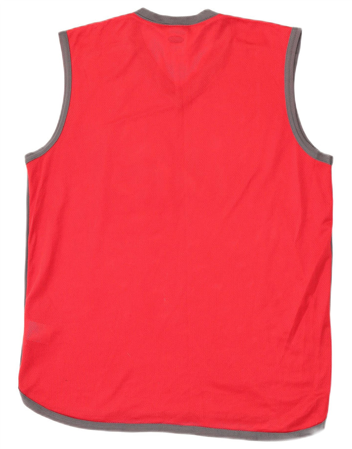 Adidas Mens Graphic Vest Top Large Red Polyester