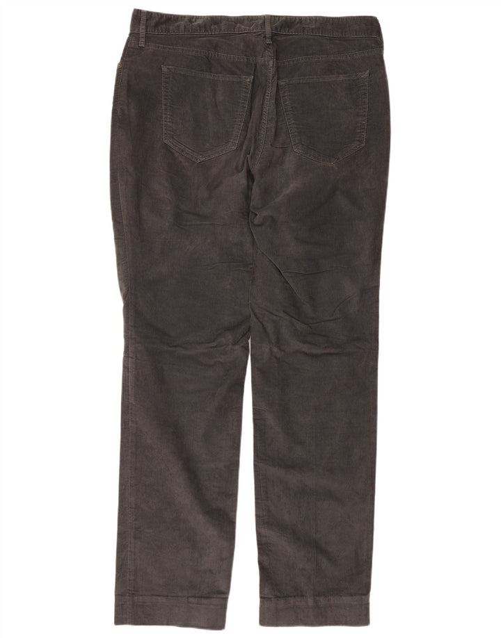 Eddie Bauer Womens Corduroy Trousers US 12 Large W36 L32 Grey Cotton