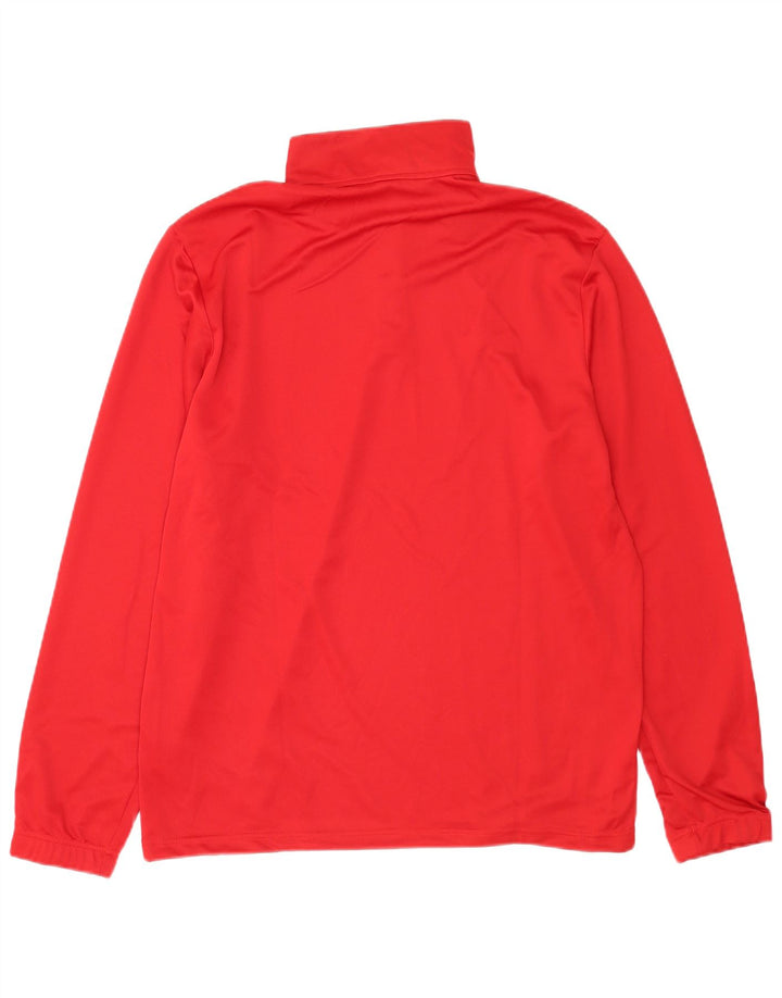 Adidas Mens Aeroready Zip Neck Pullover Tracksuit Top Large Red Polyester