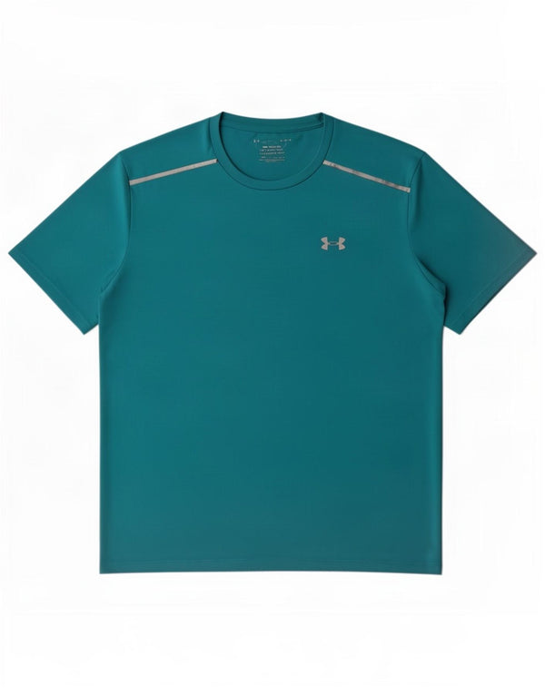 Under Armour Mens T-Shirt Top Medium Turquoise Polyester