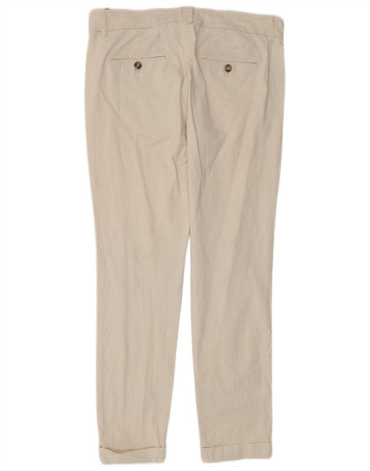 Massimo Dutti Womens Chino Trousers EU 40 Medium W30 L29 Off White