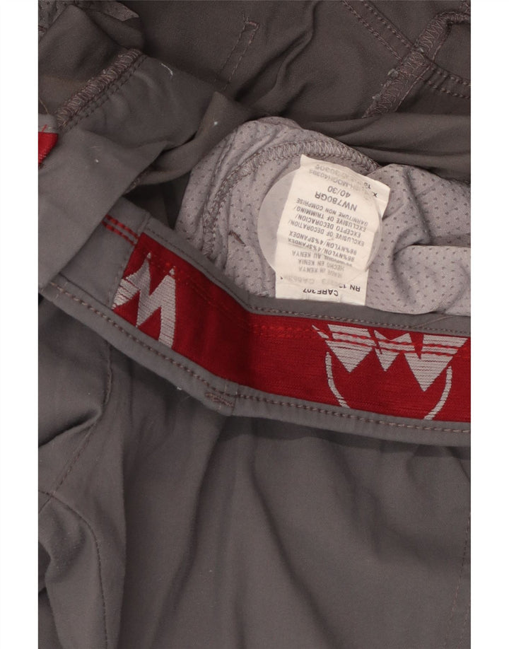 Wrangler Mens Straight Cargo Trousers W40 L30 Grey Nylon