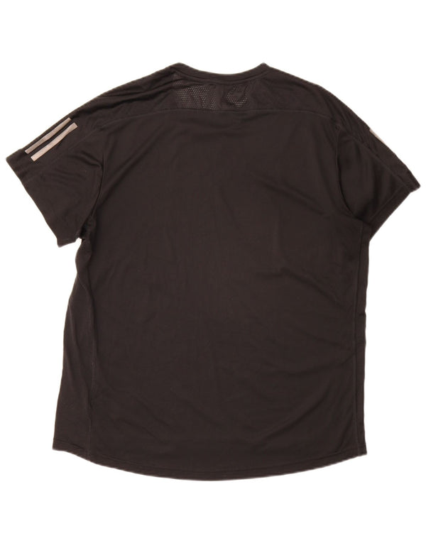 ADIDAS Mens T-Shirt Top Large Black Polyester