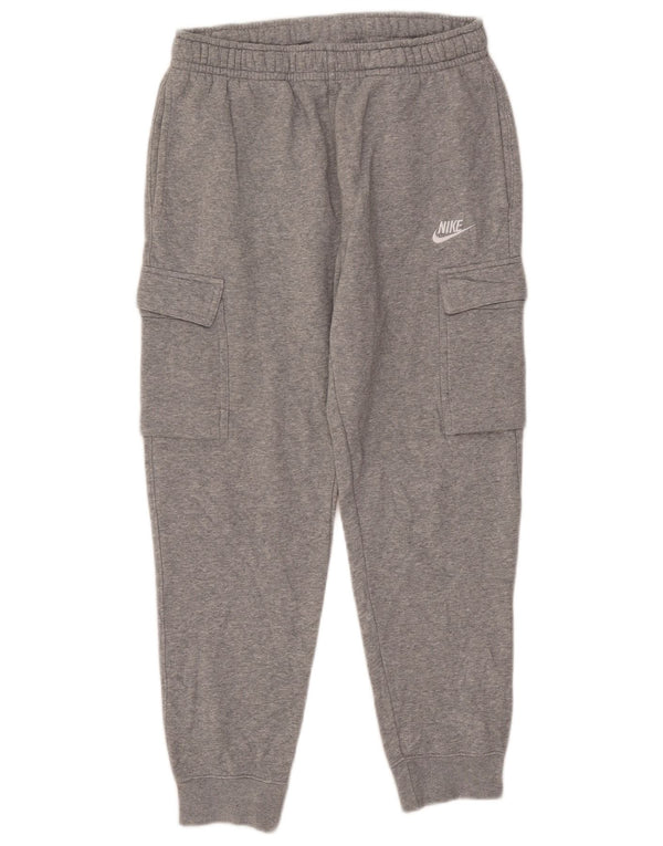 Nike Mens Crop Cargo Tracksuit Trousers Joggers Small Grey Flecked Cotton