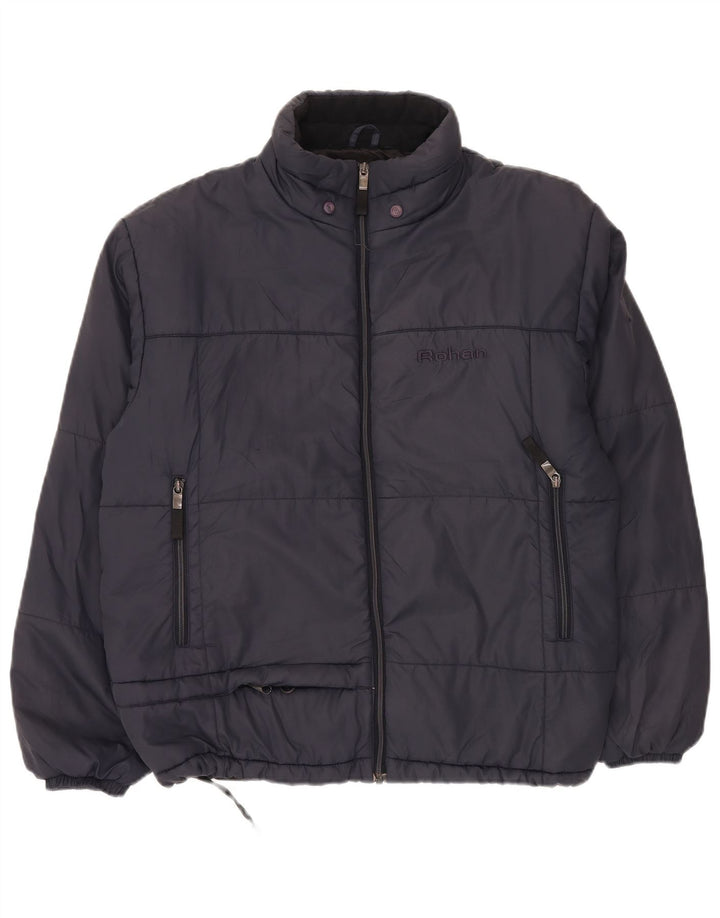 ROHAN Mens Unisex Padded Jacket UK 38 Medium Navy Blue Polyamide