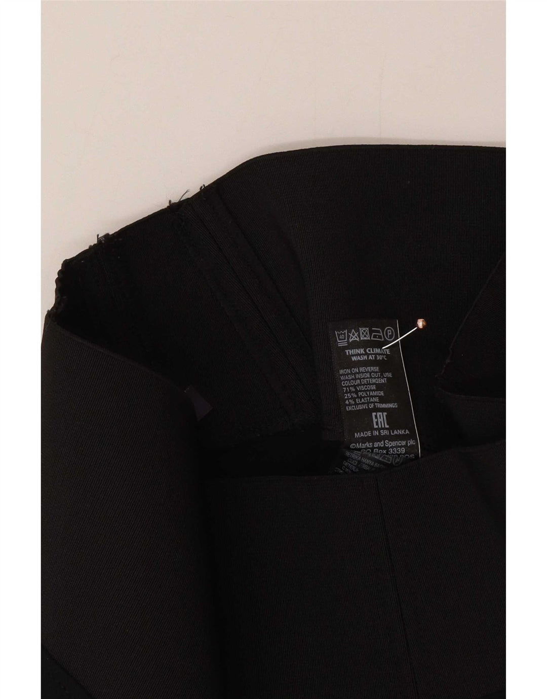Marks & Spencer Womens Leggings UK 8 Small  Black Viscose
