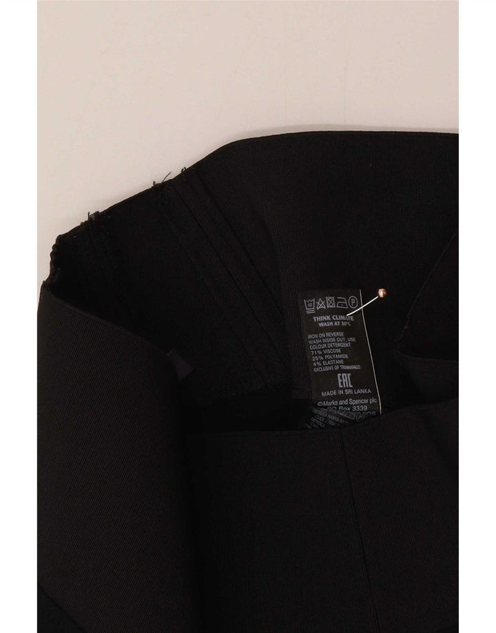 Marks & Spencer Womens Leggings UK 8 Small  Black Viscose