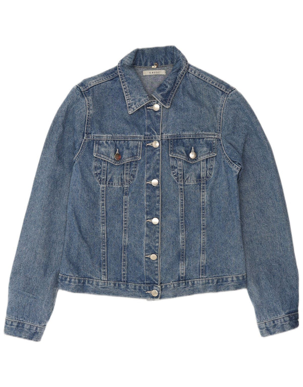 Gaudi Womens Denim Jacket UK 10 Small Blue Cotton