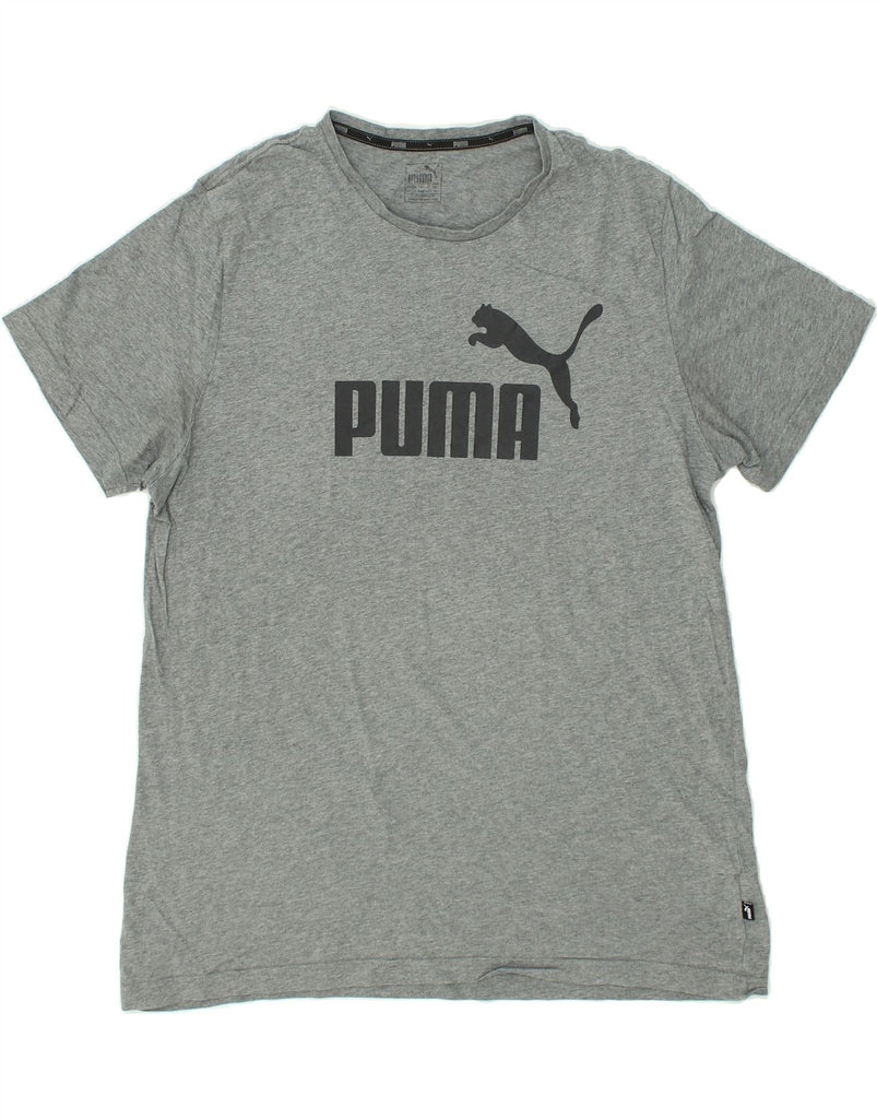 PUMA Mens Graphic T-Shirt Top 2XL Grey Cotton | Vintage Puma | Thrift | Second-Hand Puma | Used Clothing | Messina Hembry 