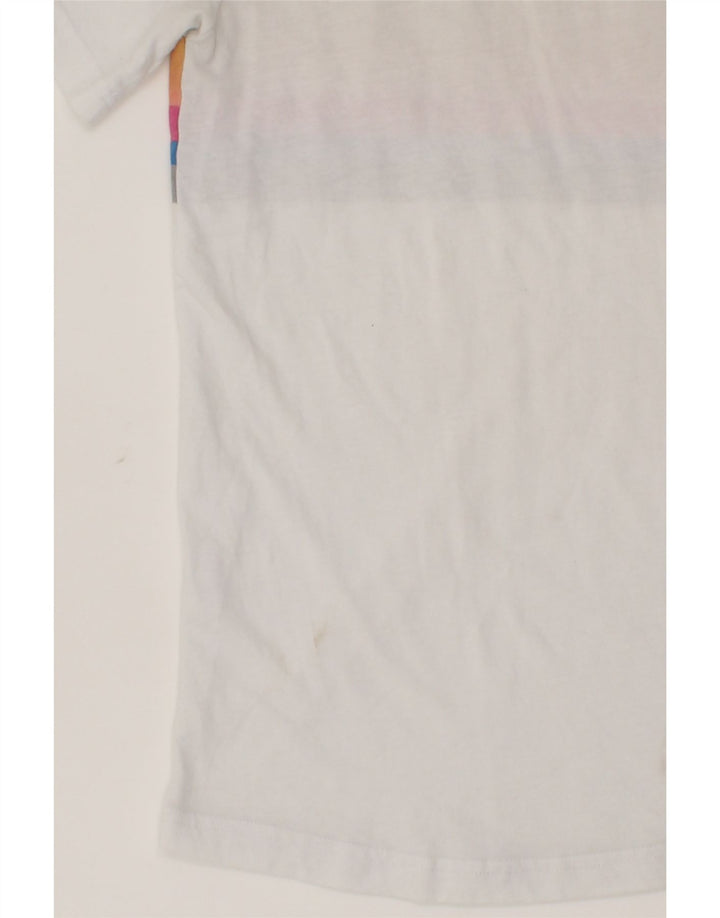 HURLEY Boys T-Shirt Top 12-13 Years Large White Colourblock Vintage Hurley and Second-Hand Hurley from Messina Hembry 