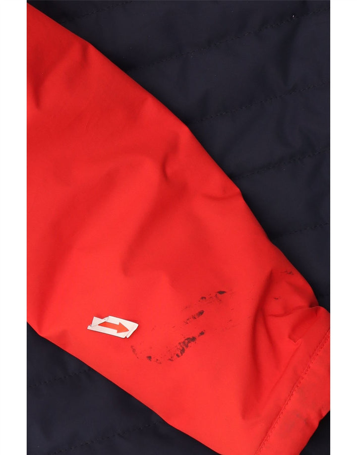 Ellesse Boys Hooded Padded Jacket 10-11 Years Red Colourblock Polyester