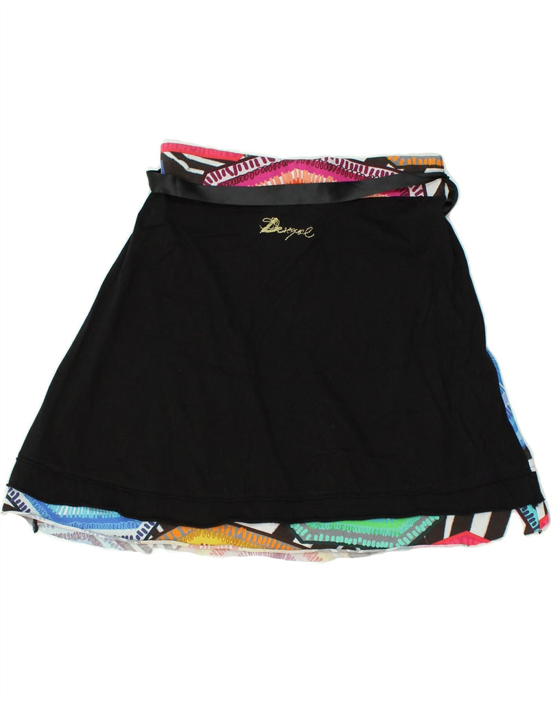 DESIGUAL Womens A-Line Skirt UK 14 Large W32  Multicoloured Cotton | Vintage Desigual | Thrift | Second-Hand Desigual | Used Clothing | Messina Hembry 