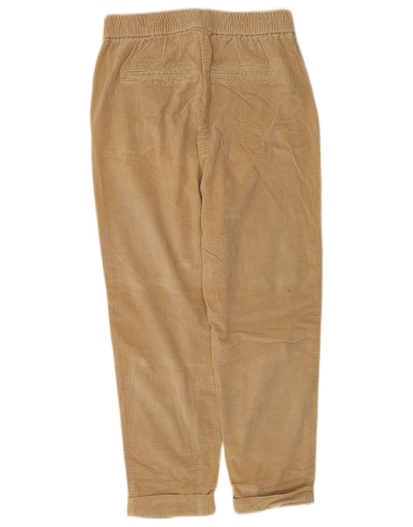 Benetton Womens Straight Corduroy Trousers XS W25 L23 Beige Cotton