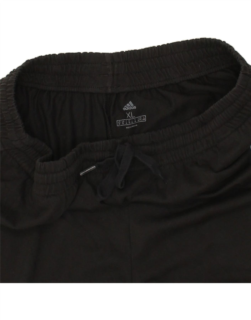 ADIDAS Mens Graphic Sport Shorts XL Black Cotton | Vintage Adidas | Thrift | Second-Hand Adidas | Used Clothing | Messina Hembry 