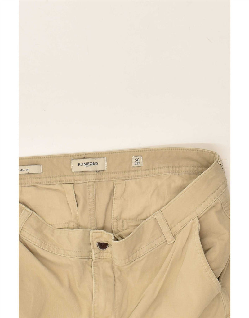 VINTAGE Mens Slim Fit Cargo Trousers IT 50 Large W34 L31 Beige Cotton Vintage Vintage and Second-Hand Vintage from Messina Hembry 