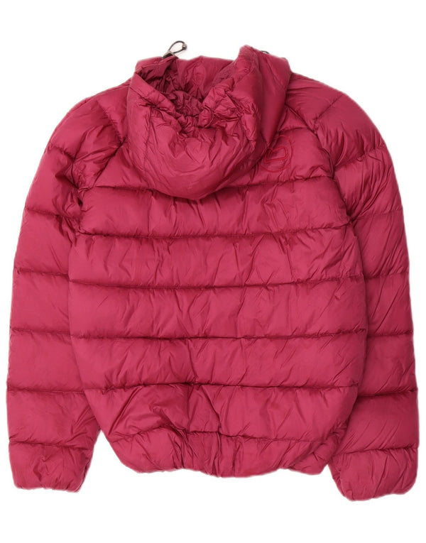 Woolrich Womens Penn-Rich Hooded Padded Jacket UK 10 Small Pink Nylon