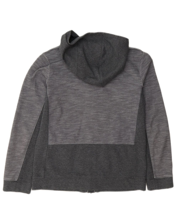 Nike Boys Zip Hoodie Sweater 12-13 Years Large Grey Cotton