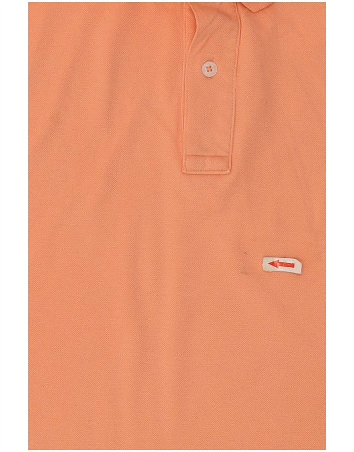 Tommy Hilfiger Mens Regular Fit Polo Shirt Large Orange Cotton