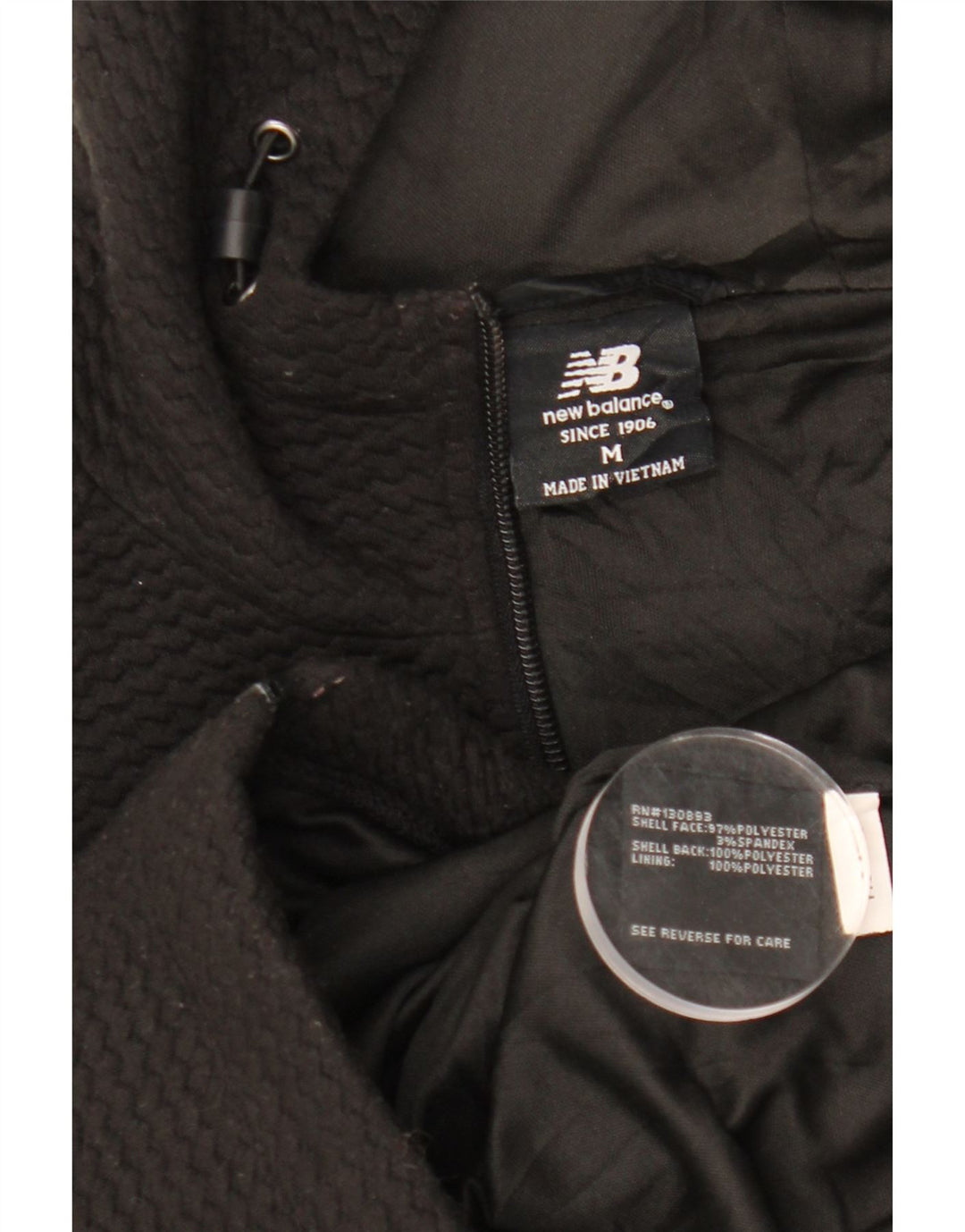 New Balance Womens Zip Hoodie Sweater UK 14 Medium Black Polyester