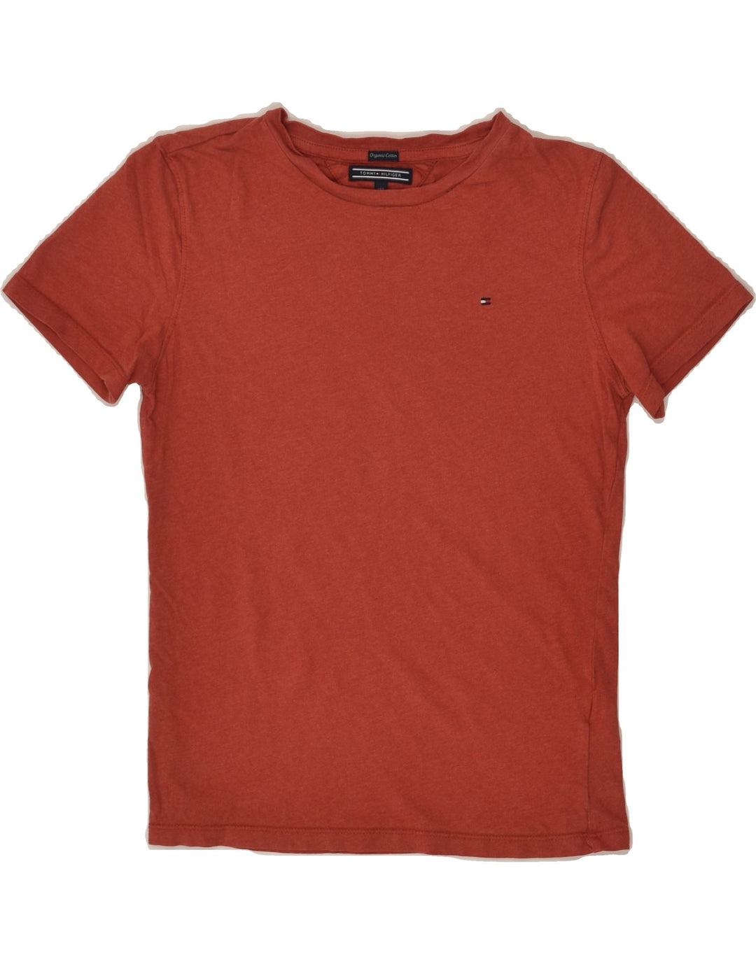 TOMMY HILFIGER Boys T-Shirt Top 11-12 Years Maroon Cotton | Vintage Tommy Hilfiger | Thrift | Second-Hand Tommy Hilfiger | Used Clothing | Messina Hembry 