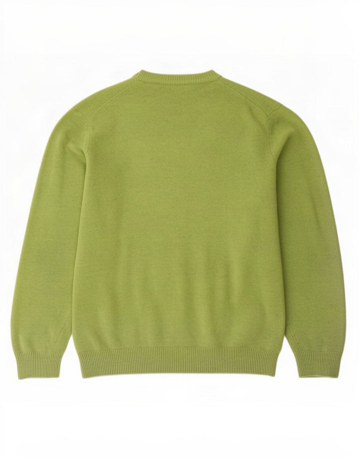 Marlboro Classics Mens V-Neck Jumper Sweater 2XL Green Wool