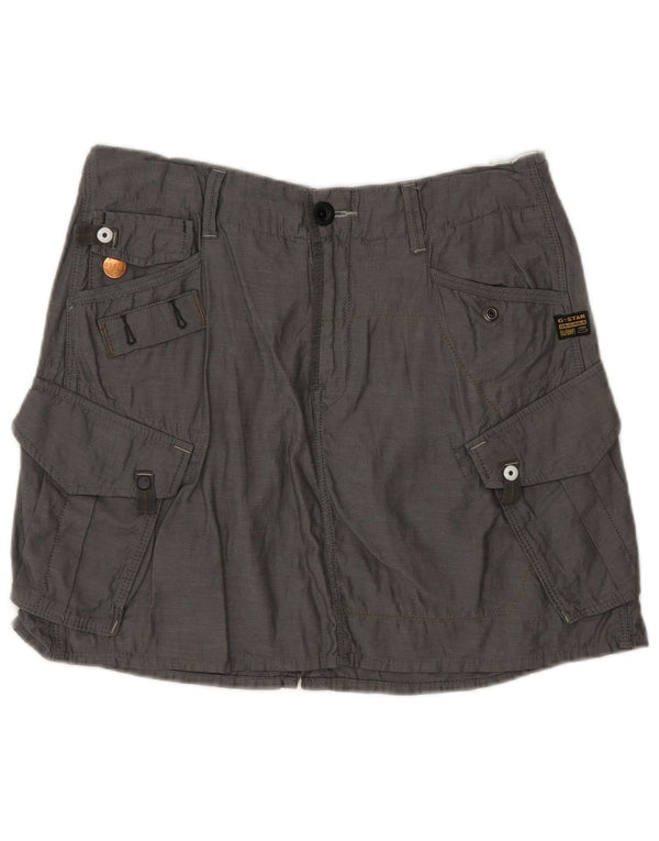 G-Star Womens Cargo Skirt W28 Medium Grey Cotton