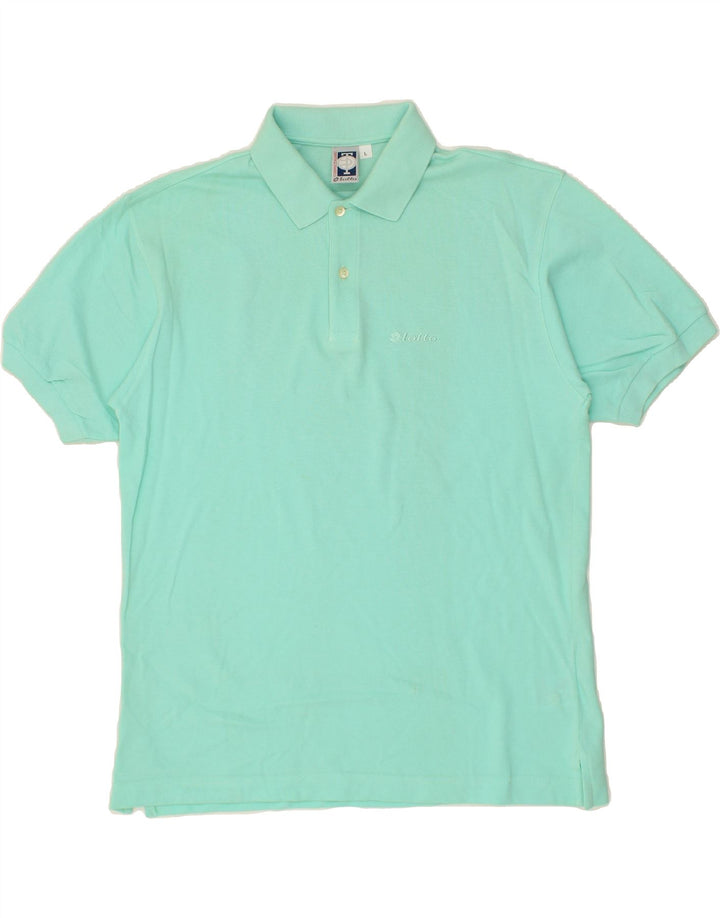 LOTTO Mens Polo Shirt Large Blue Cotton Vintage Lotto and Second-Hand Lotto from Messina Hembry 