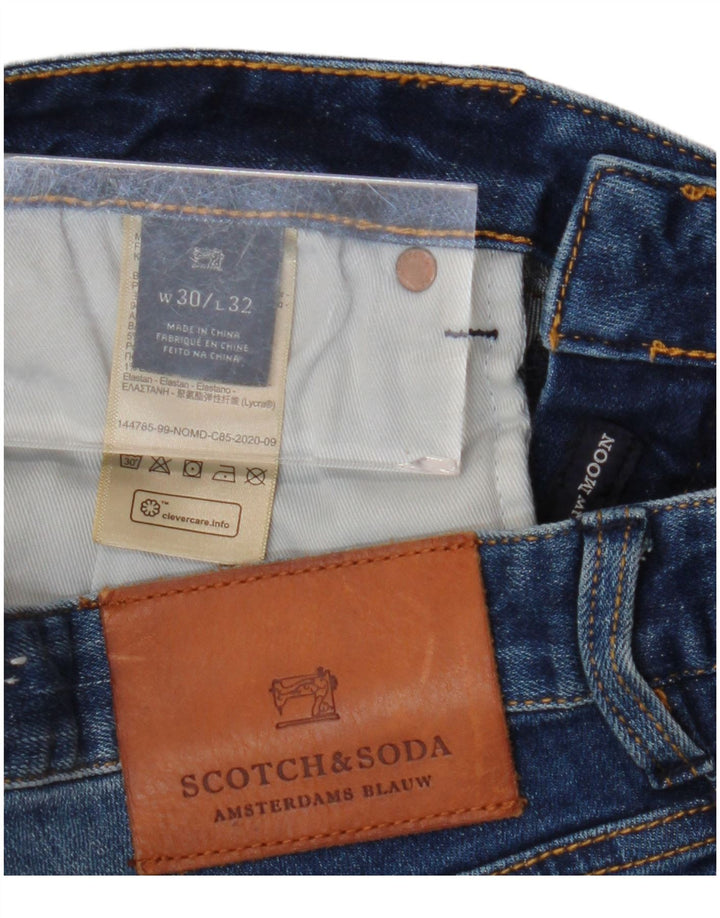 SCOTCH & SODA Womens Slim Denim Shorts W30 Medium Navy Blue Cotton
