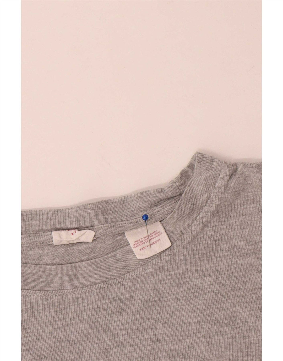 Levi's Womens Top Long Sleeve UK 2 2XS Grey Cotton