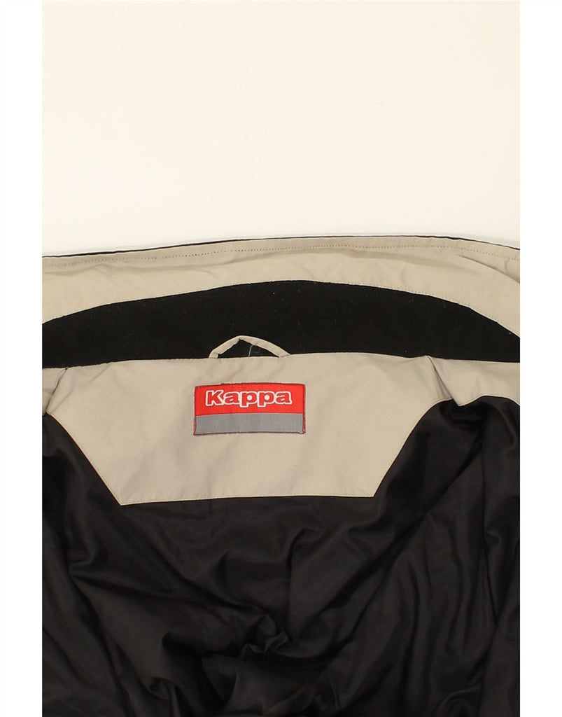 KAPPA Mens Windbreaker Jacket UK 40 Large Black Colourblock Polyamide | Vintage Kappa | Thrift | Second-Hand Kappa | Used Clothing | Messina Hembry 