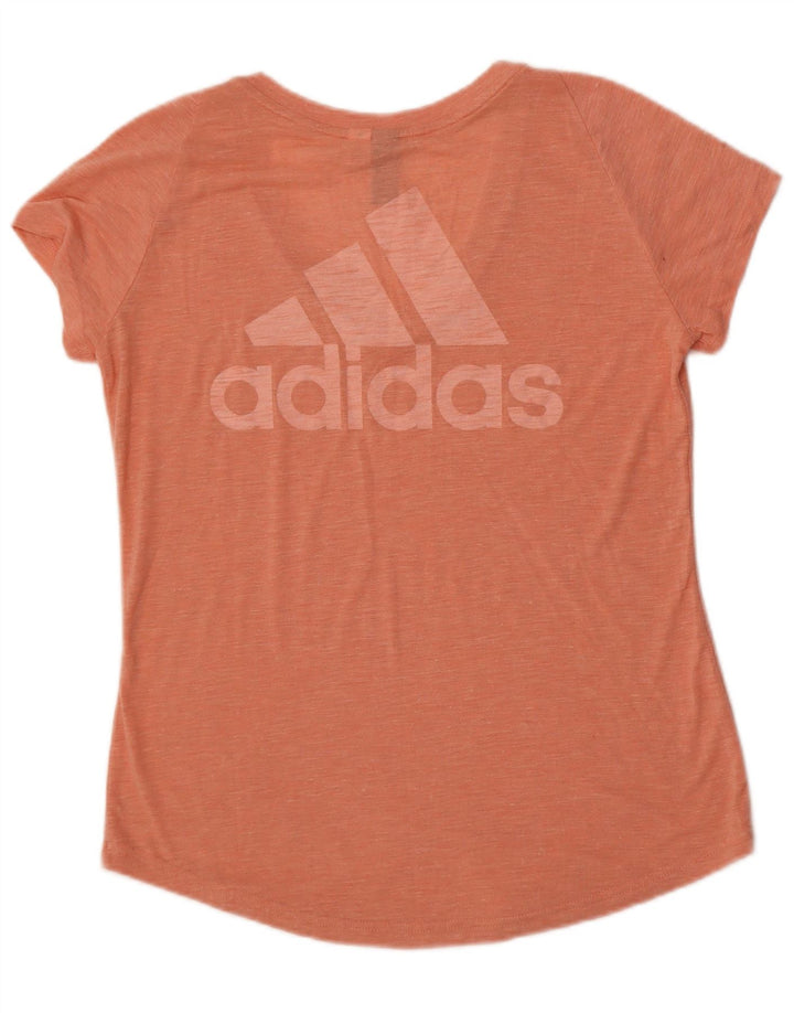 Adidas Womens Graphic T-Shirt Top UK 14 Medium Orange