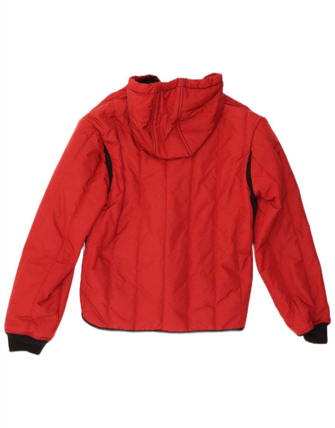 Refrigiwear Womens Hooded Padded Jacket UK 16 Large Red Colourblock