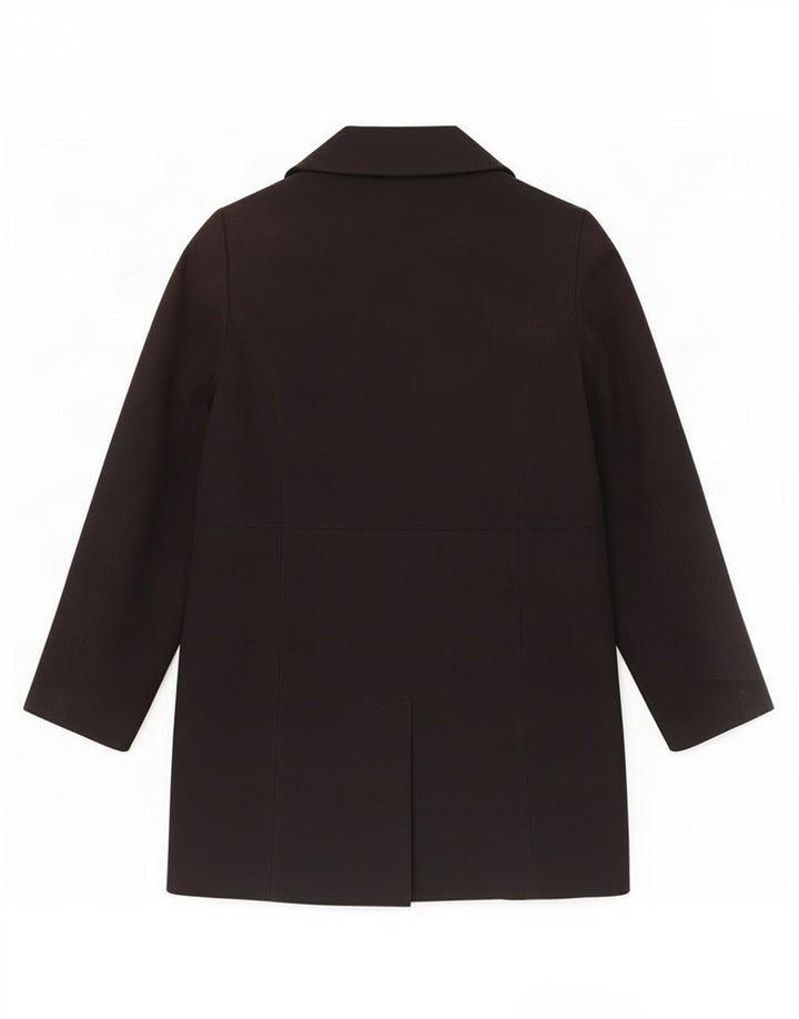 Marks & Spencer Womens Trench Coat UK 16 Large Black Polyester