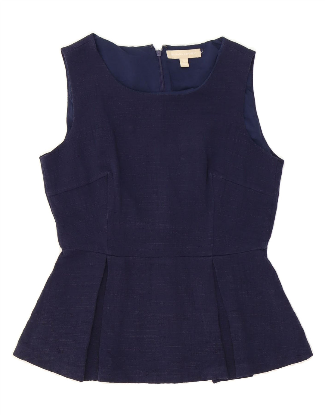 BANANA REPUBLIC Womens Sleeveless Blouse Top US 4 Small Navy Blue Vintage Banana Republic and Second-Hand Banana Republic from Messina Hembry 